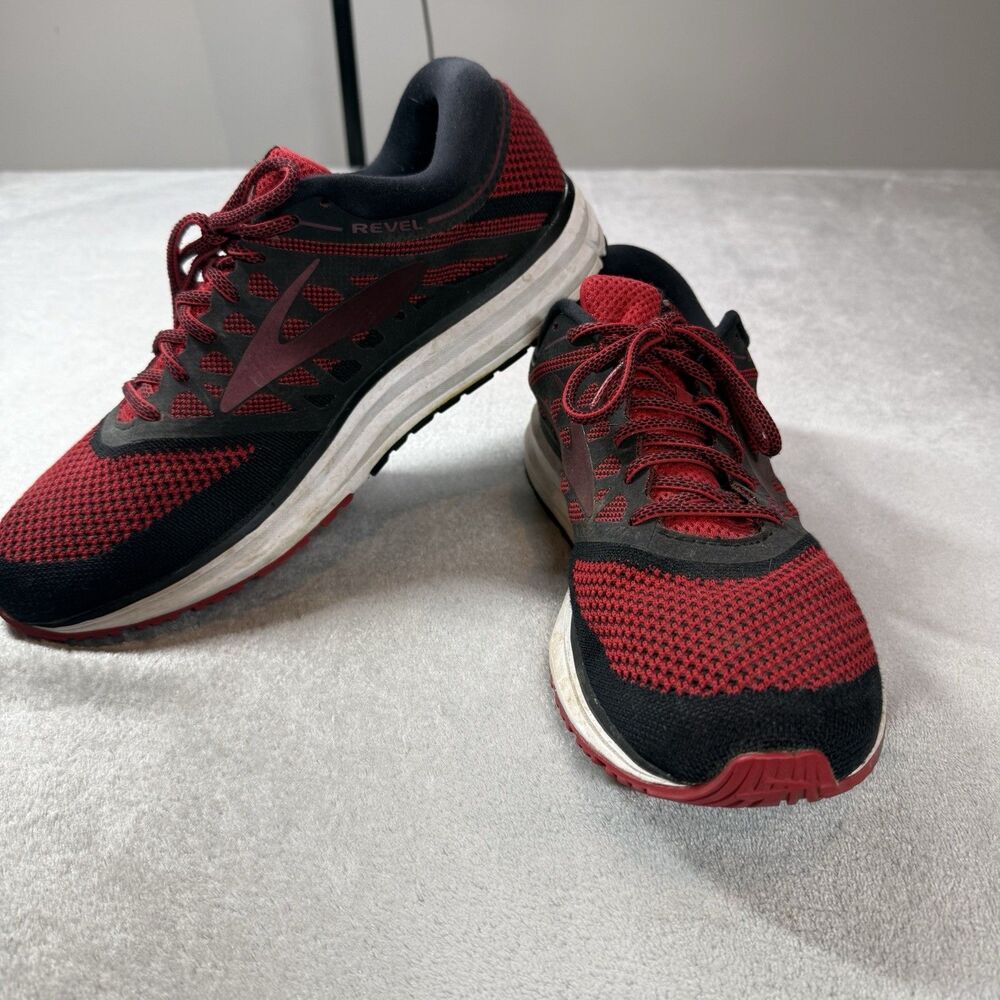 Brooks Revel Running Shoes Men's 12.5 Red Black 1102601D669 Sneakers